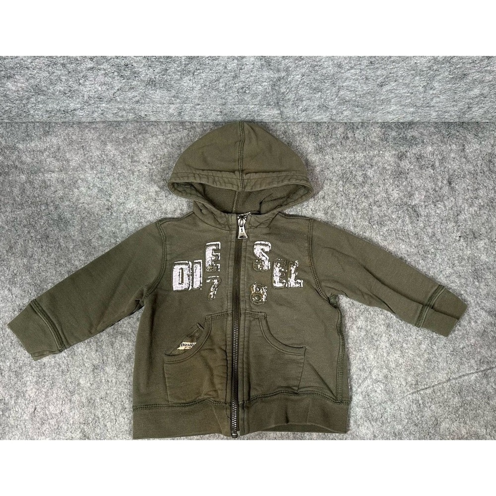 Diesel Baby Zip Up Hoodie Green Size 12M